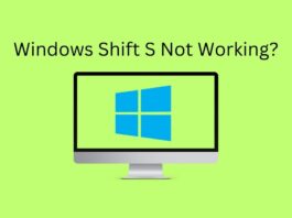 Windows Shift S Not Working